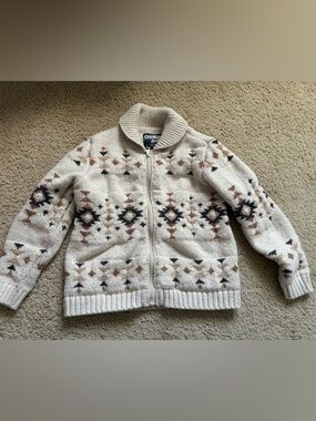 OshKosh B'gosh Cream Knit Zip Sweater